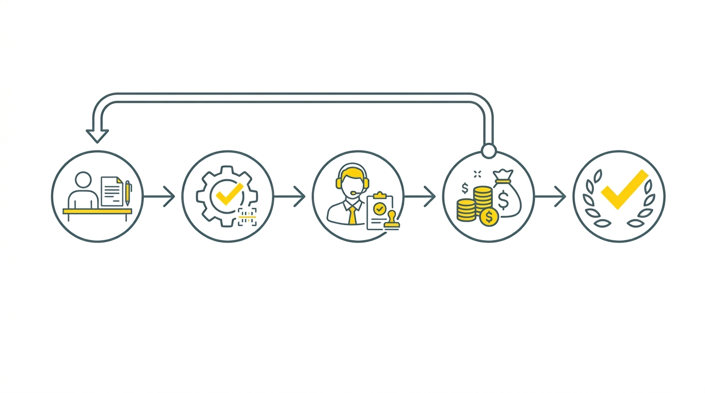 スムーズな承認フローと、滞留する承認フローの比較図